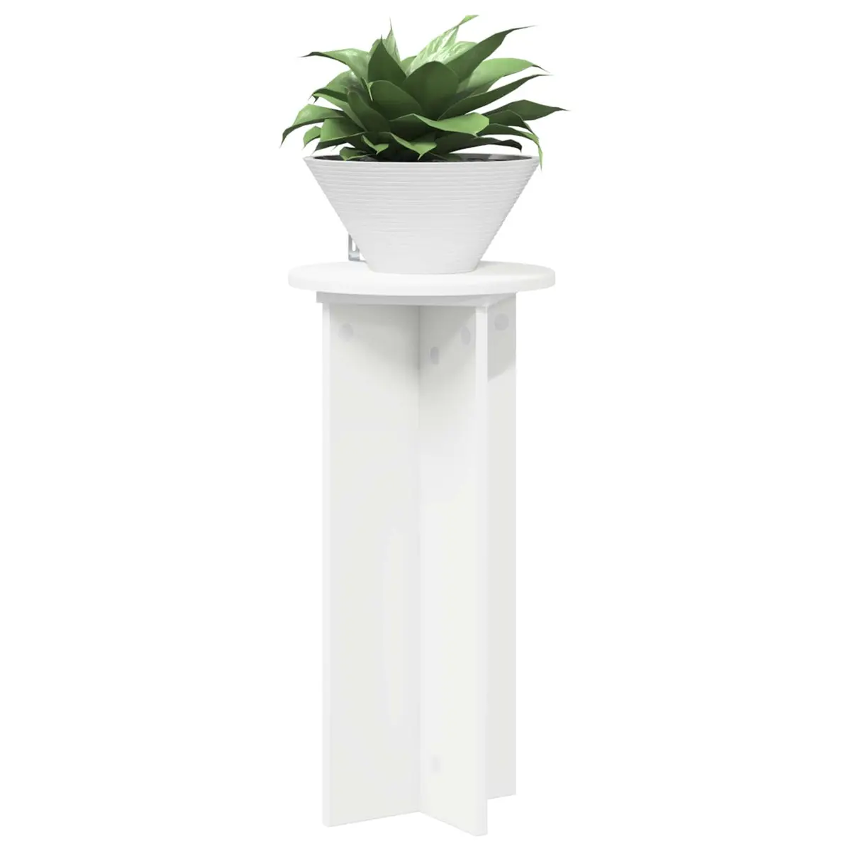 Plant Stand Engineered Wood Ø29.5 x 60 cm White 2 pcs