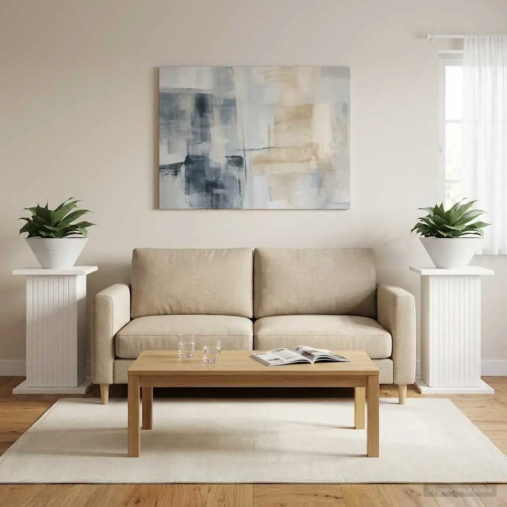 White Plant Stand Set for Indoor Décor