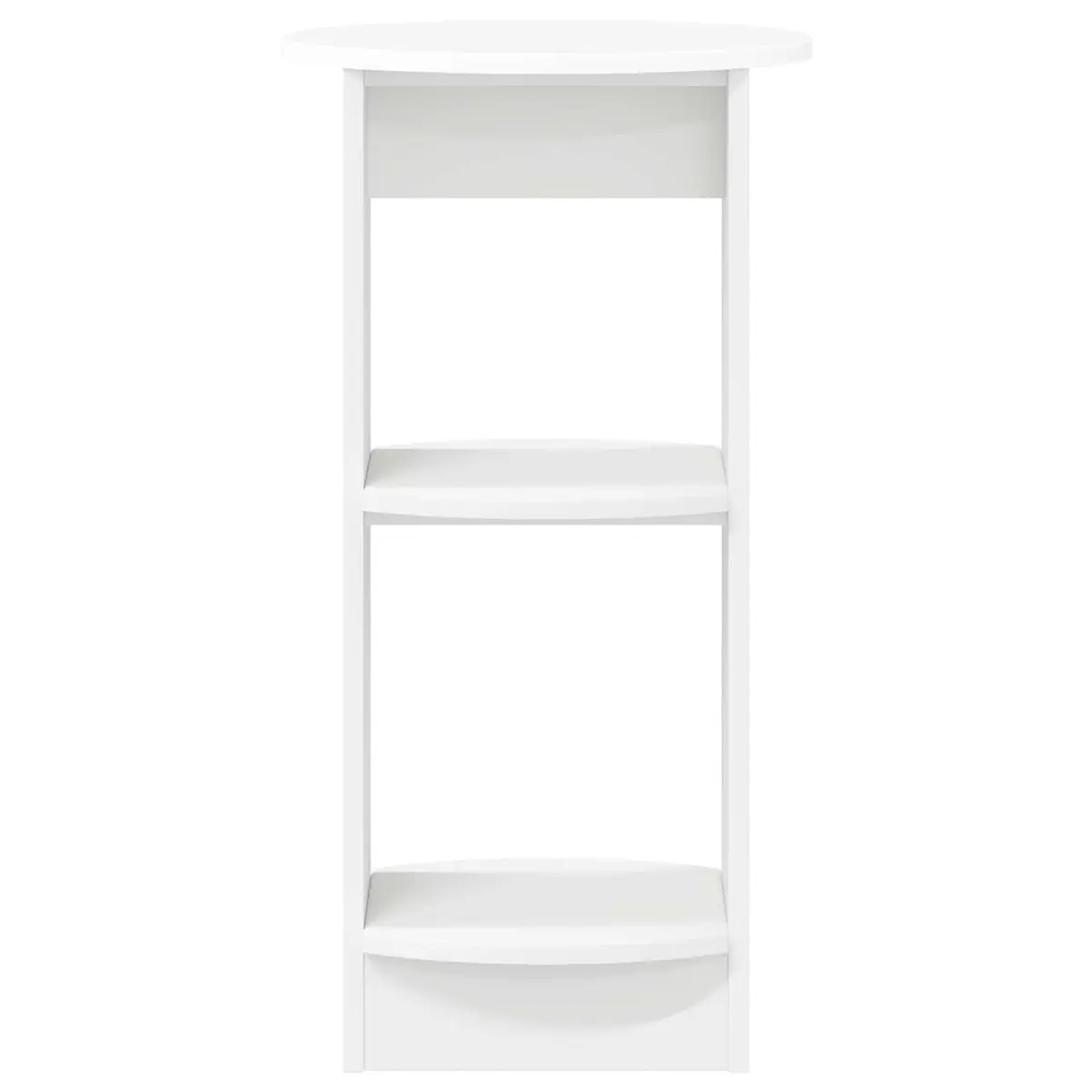 Side Cabinet White Engineered Wood Storage Unit Modern Minimalist Design