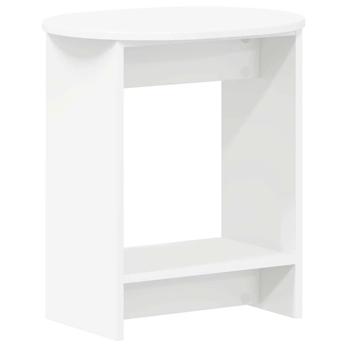 Side Table Engineered Wood 50x39.5x55cm White