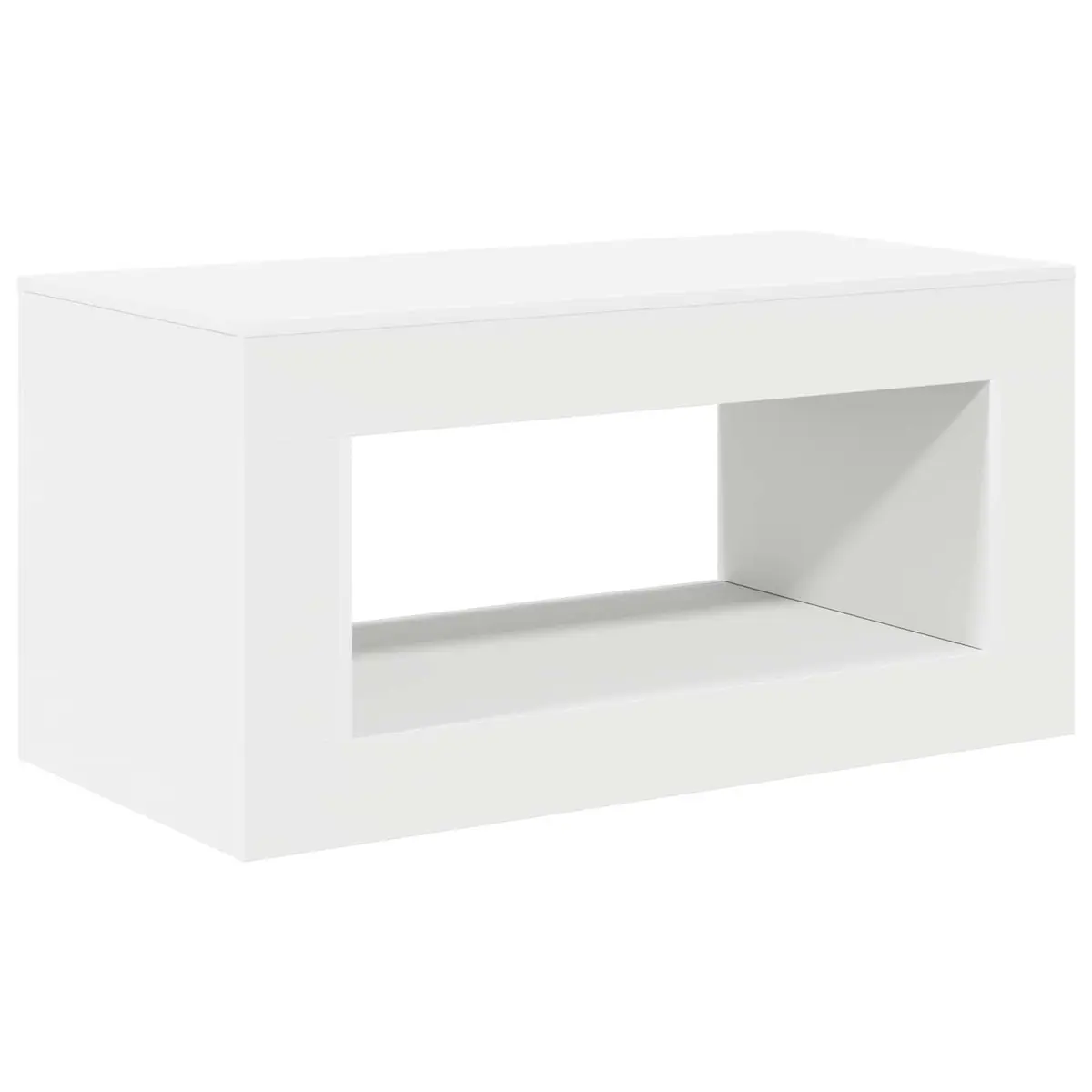 White Coffee Table Modern Design Living Room Accent Furniture Contemporary Style