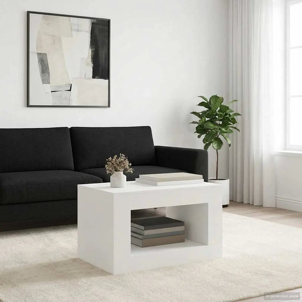 White Coffee Table with Durable Build