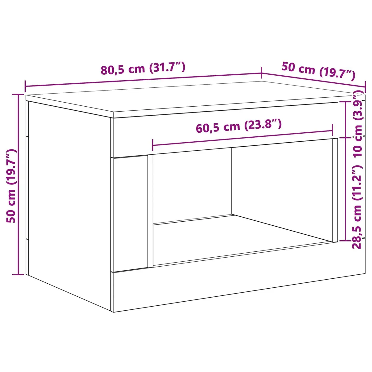 White Coffee Table with Durable Build