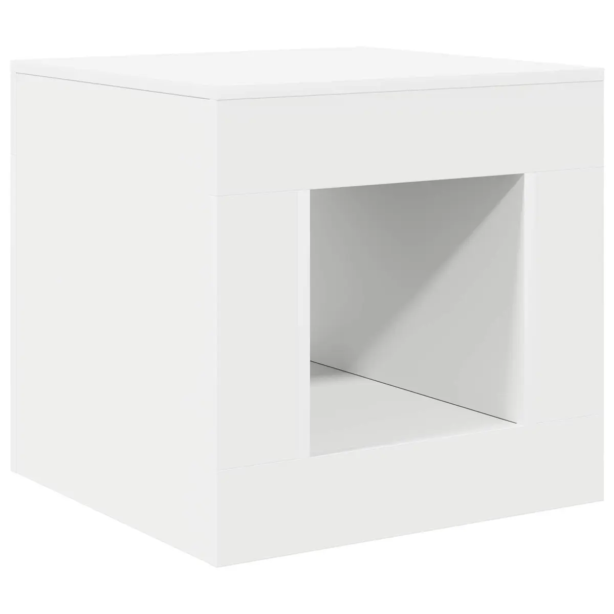 White Coffee Table Modern Living Room Accent Decor Small Space Furniture
