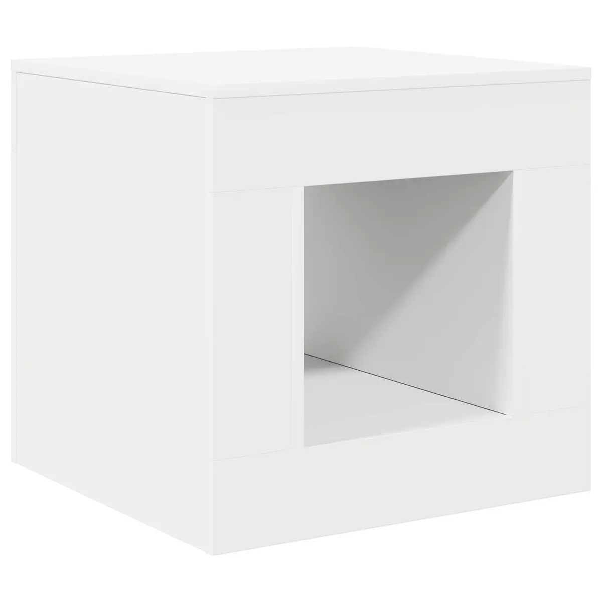 White Coffee Table Modern Living Room Accent Decor Small Space Furniture