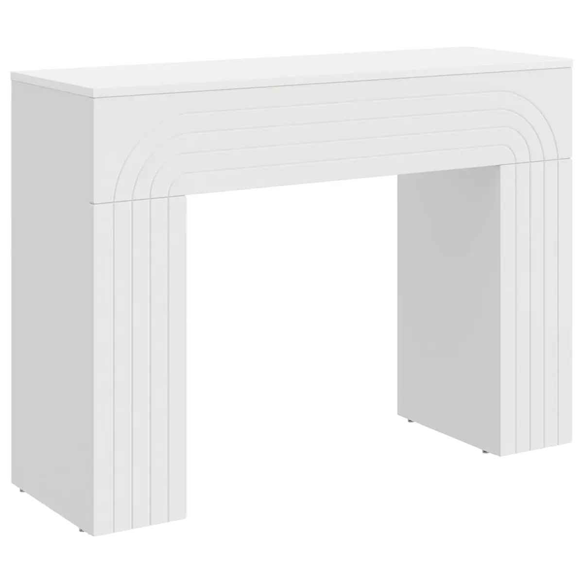 Coffee Table White Rectangular Modern Living Room Accent Furniture Engineered