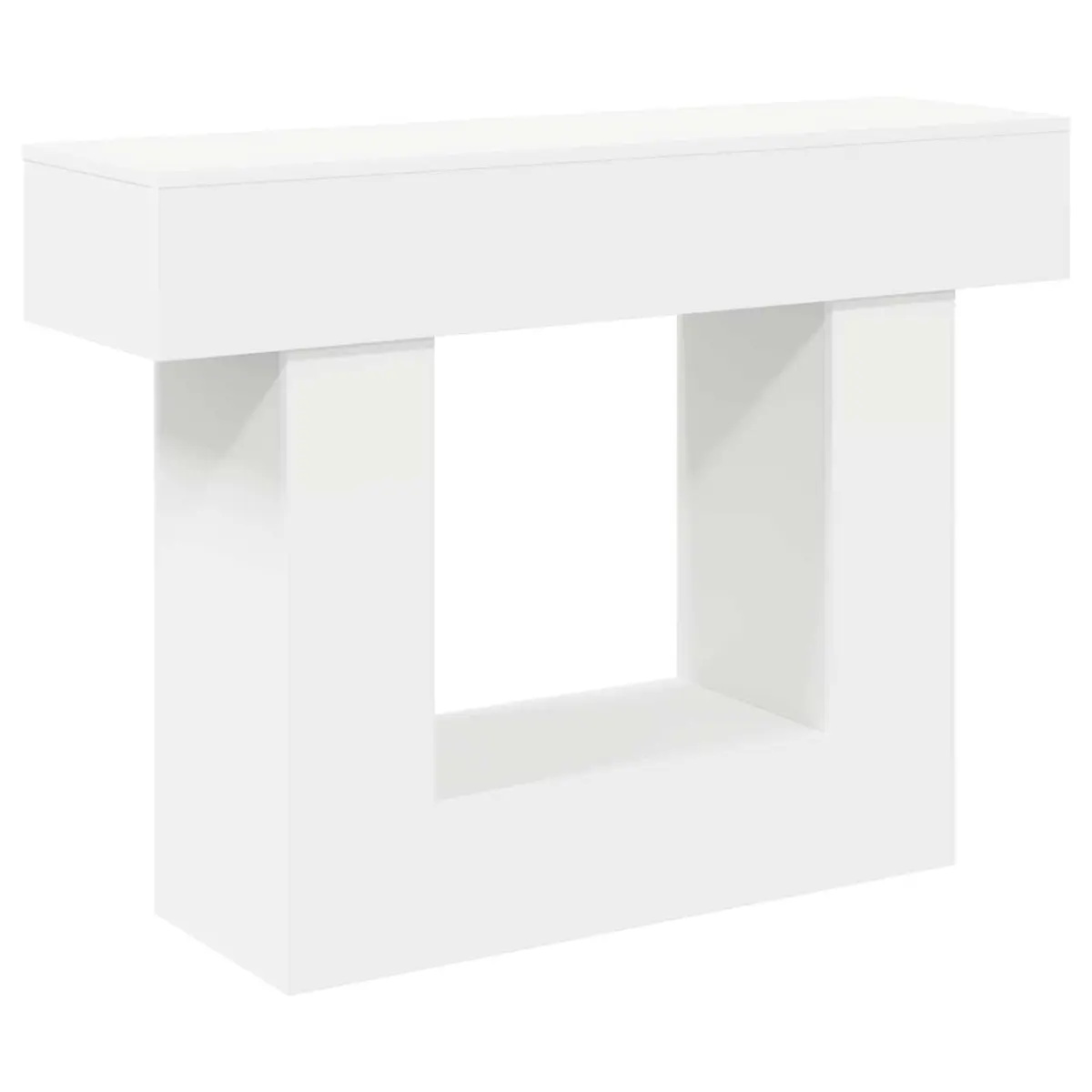 Console Table White Modern Minimalist Entryway Living Room Accent Storage Shelf