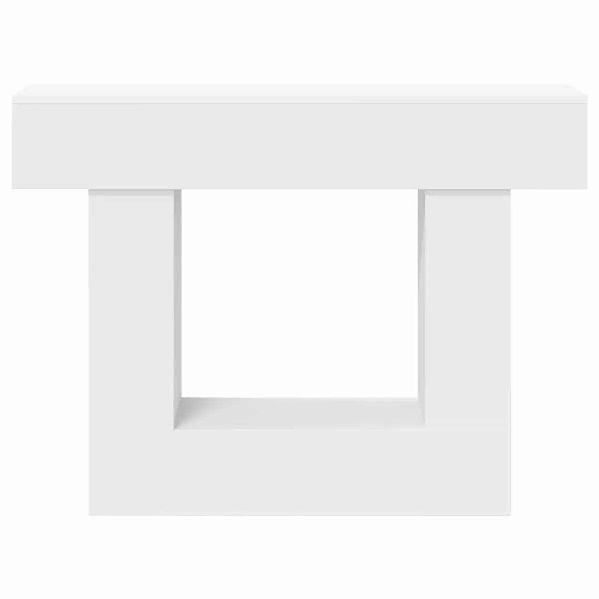 Console Table White Modern Minimalist Entryway Living Room Accent Storage Shelf