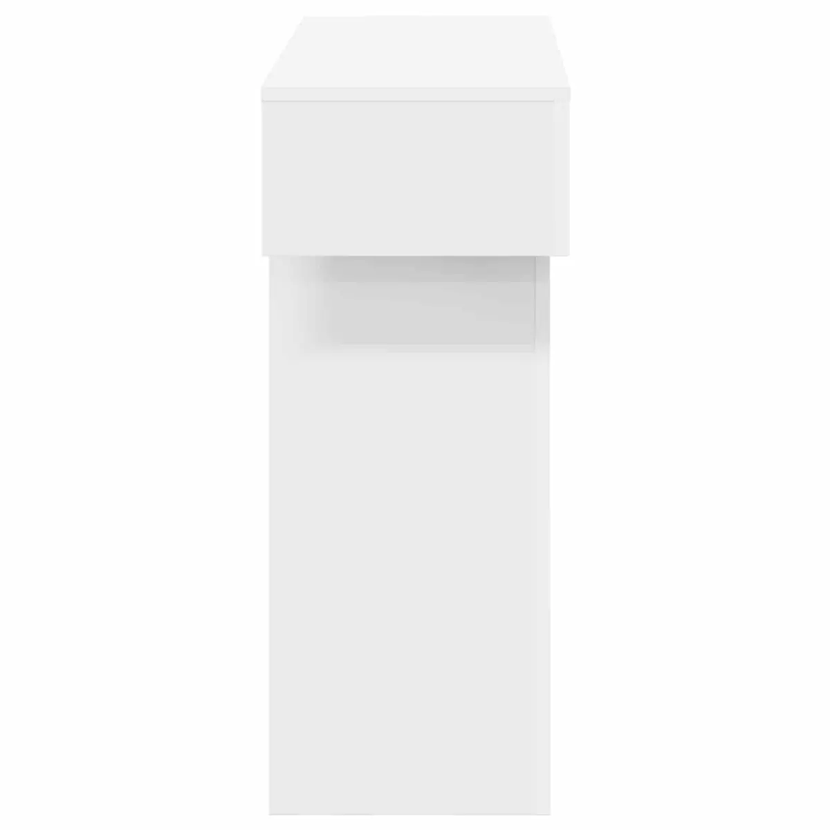 Console Table White Modern Minimalist Entryway Living Room Accent Storage Shelf