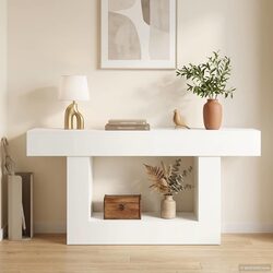 Sturdy White Console Table 160cm for Modern Spaces