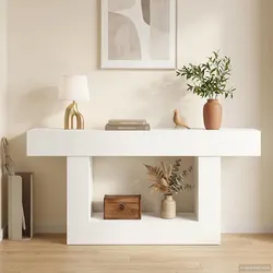 Sturdy White Console Table 160cm for Modern Spaces
