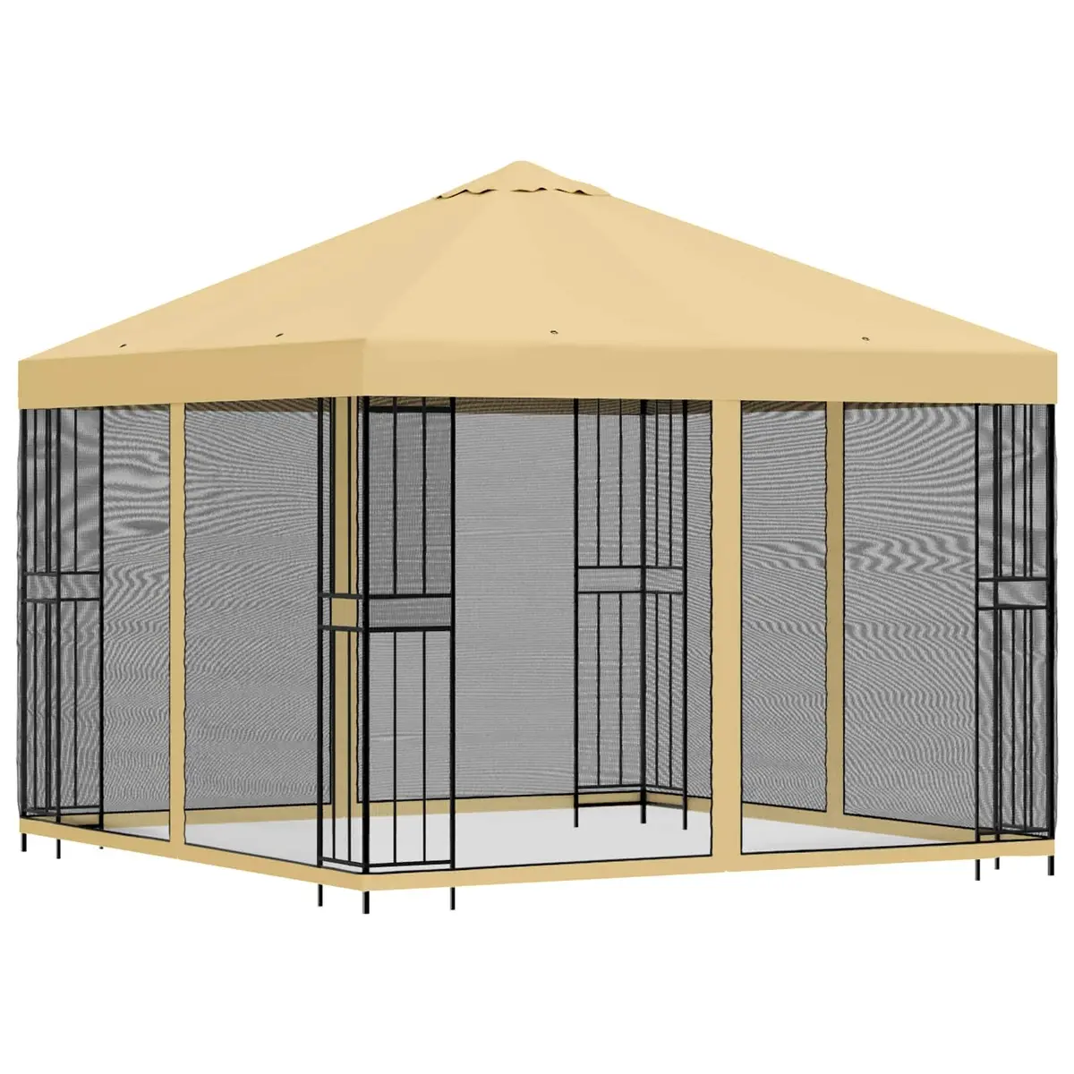 3 x 3 m Garden Gazebo with Cream Canopy