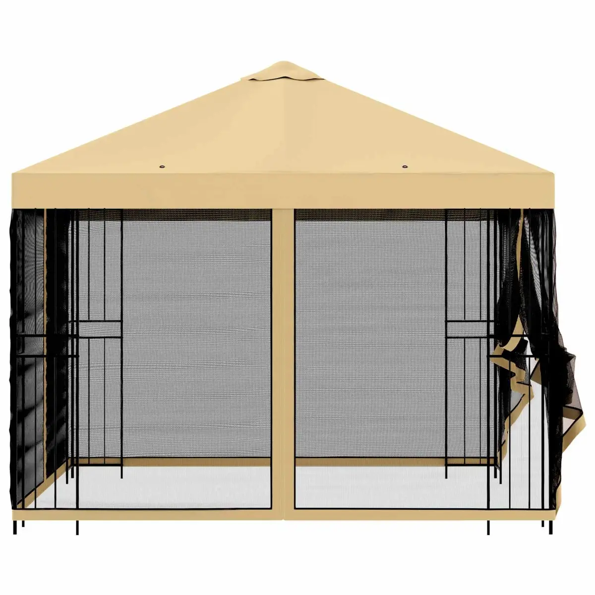 3 x 3 m Garden Gazebo with Cream Canopy
