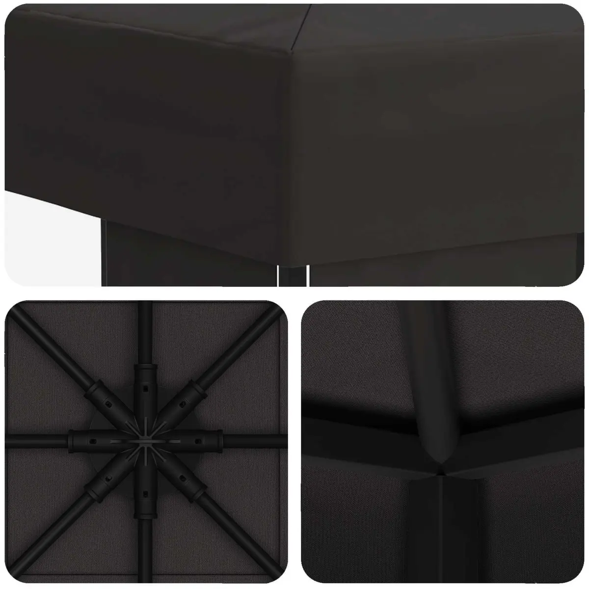 Outdoor Gazebo 3 x 3 m Anthracite Canopy