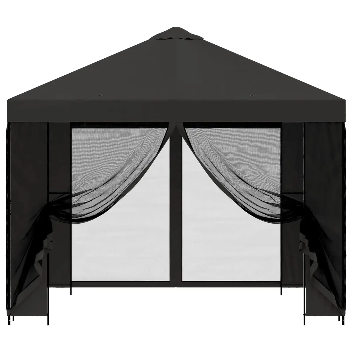 Garden Gazebo Steel 3x3m Anthracite Water-Resistant Polyester with Sidewalls