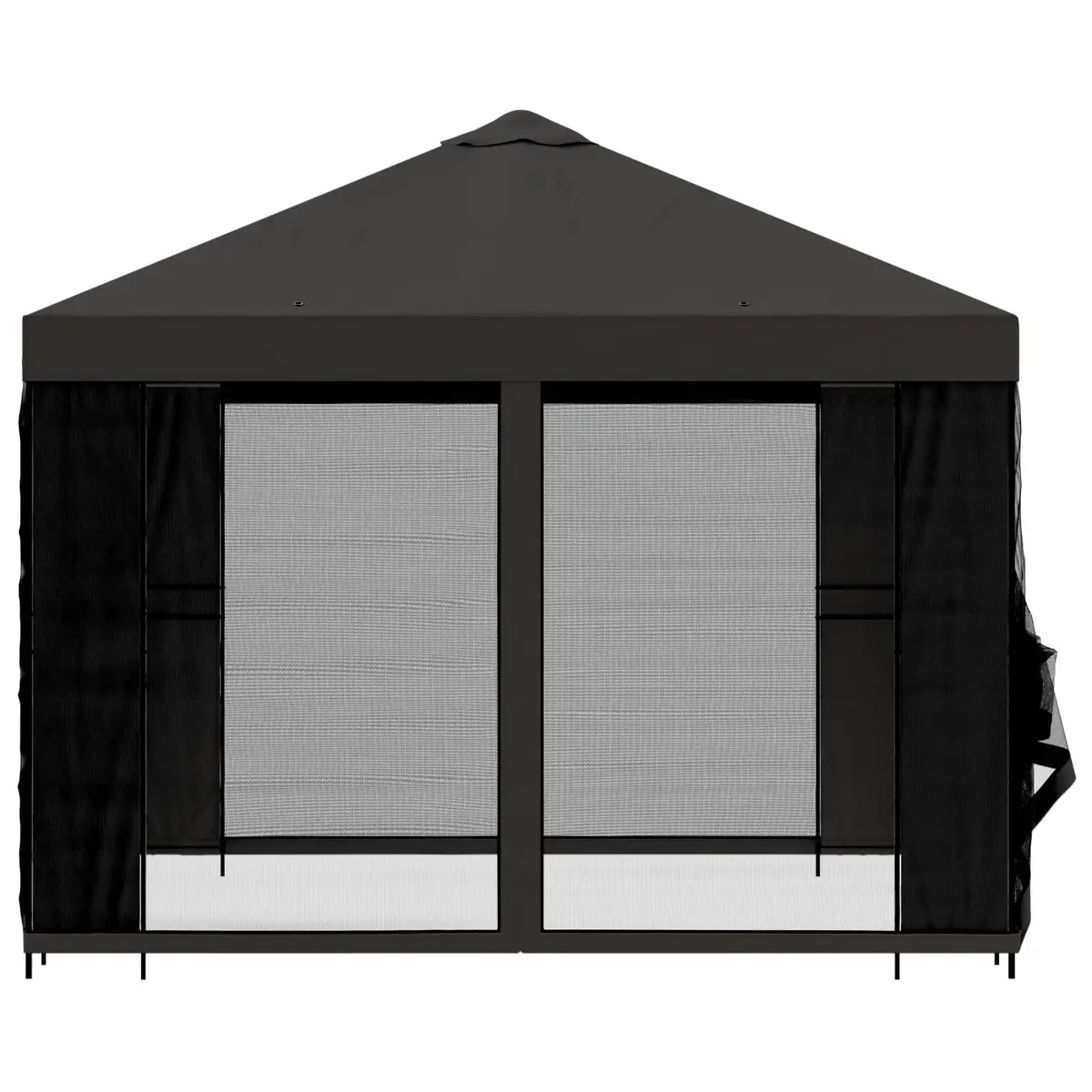 Garden Gazebo Steel 3x3m Anthracite Water-Resistant Polyester with Sidewalls
