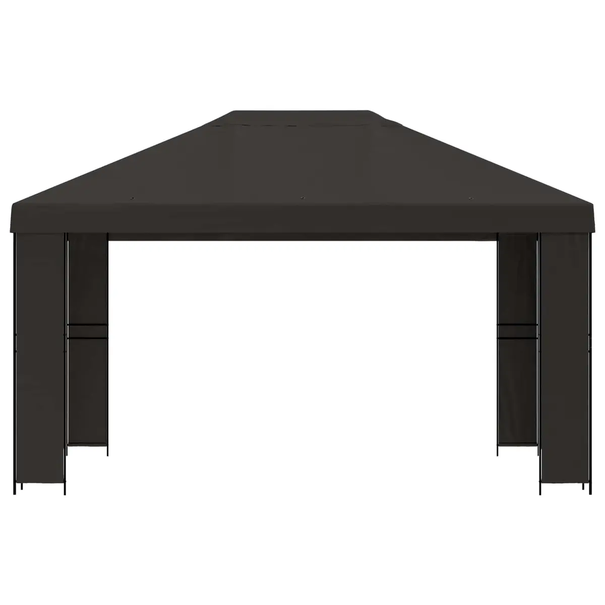 Anthracite Outdoor Gazebo Canopy with Steel Frame