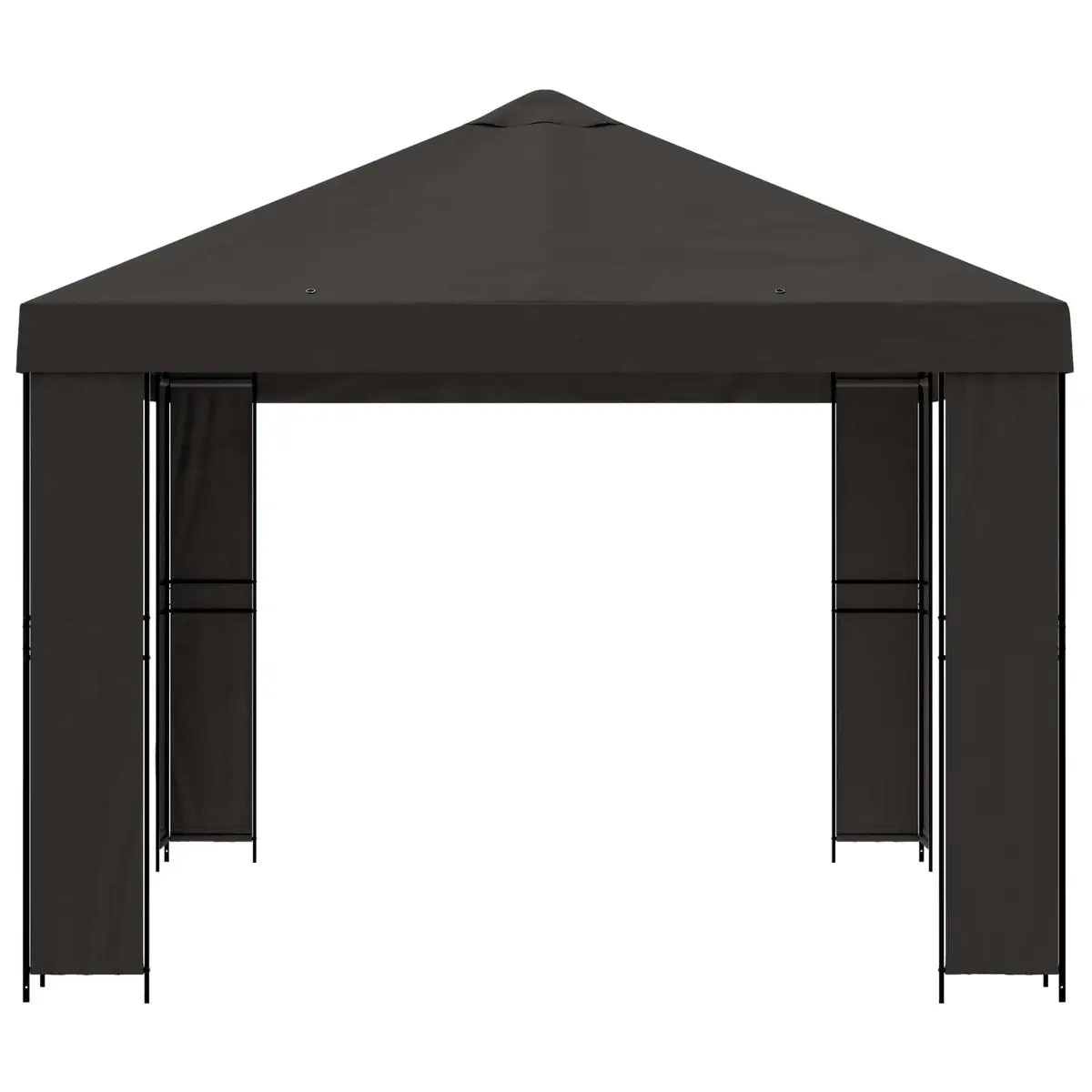 Anthracite Outdoor Gazebo Canopy with Steel Frame