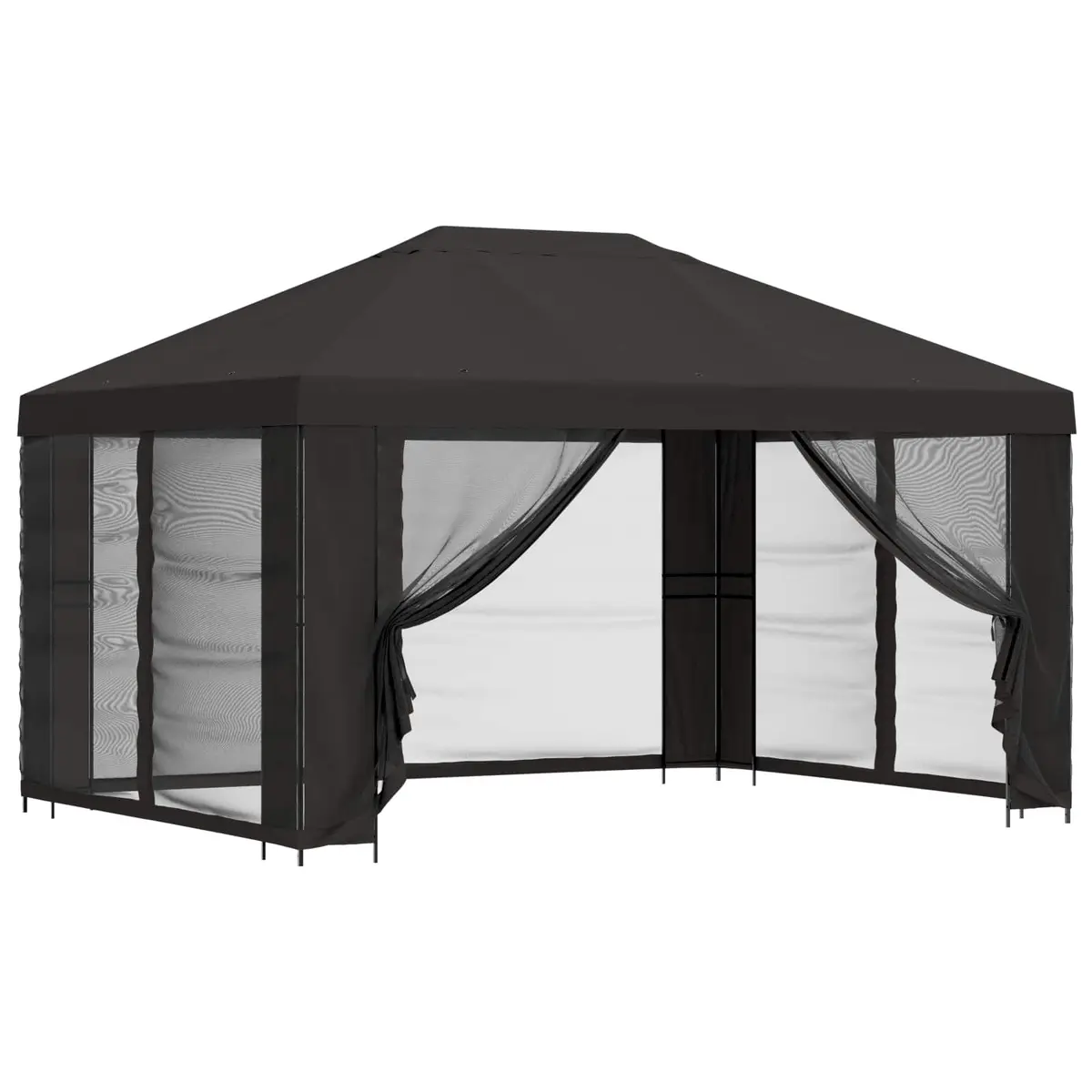 Anthracite Garden Gazebo Canopy 4x3m
