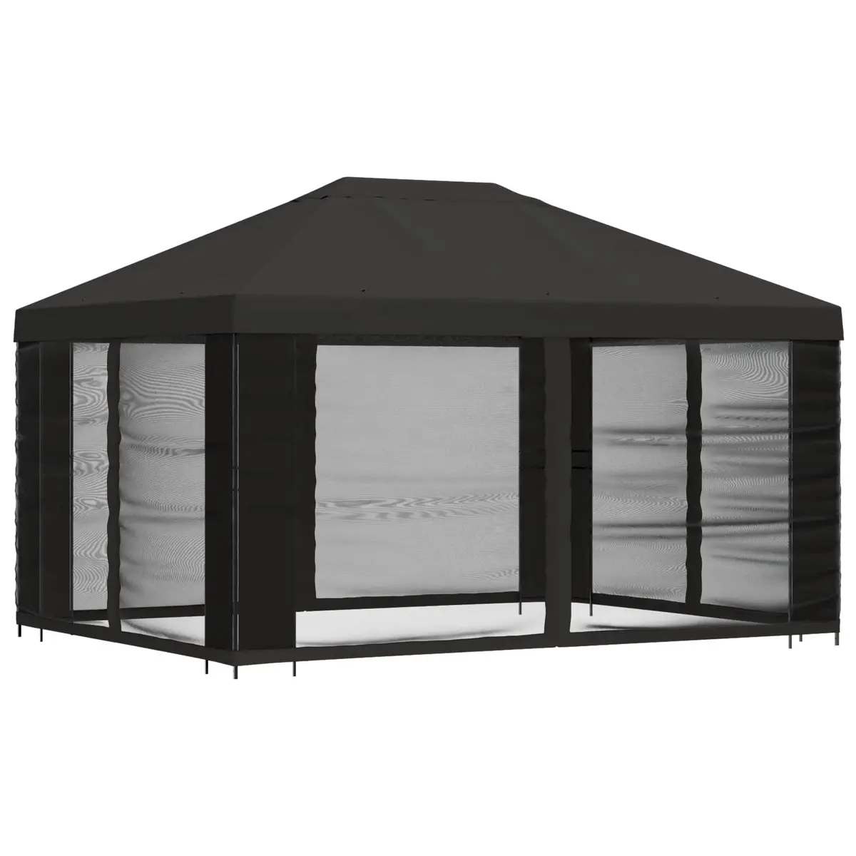 Anthracite Garden Gazebo Canopy 4x3m