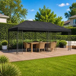 Sturdy Outdoor Gazebo Canopy 6 x 3 m Anthracite