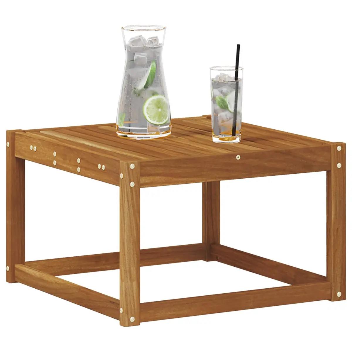 Outdoor Table Solid Acacia Wood Garden Side Table Balcony Backyard 59x59x37cm