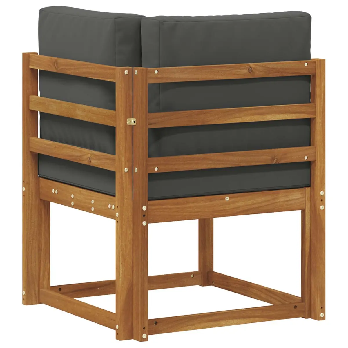 Outdoor Corner Sofa Modular Garden Sectional Seating Acacia Wood Patio Furniture