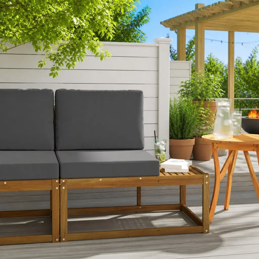 Modular Outdoor Sofa End Unit for Gardens and Balconies