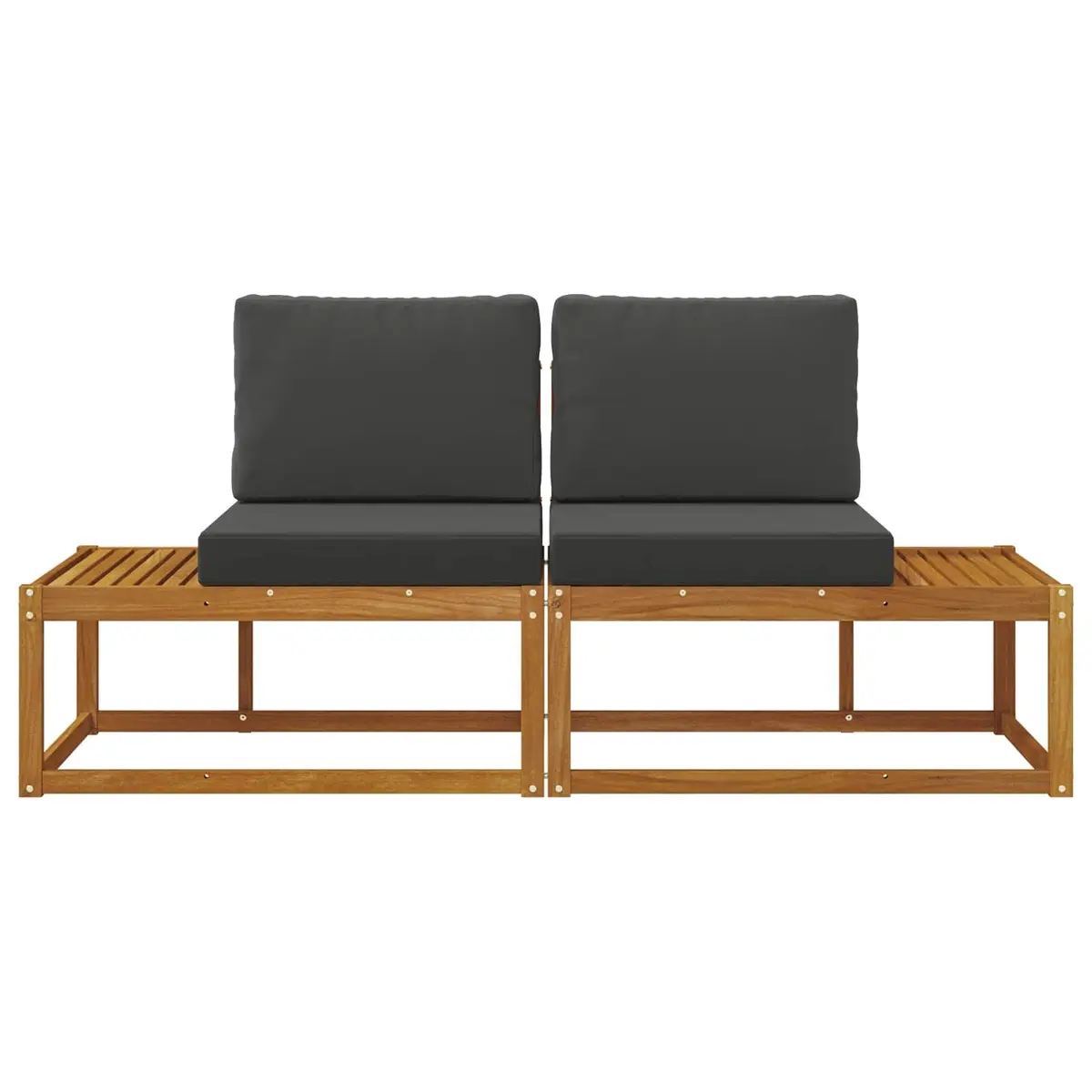 Brown Modular Outdoor Sofa 2 Piece Seating Unit