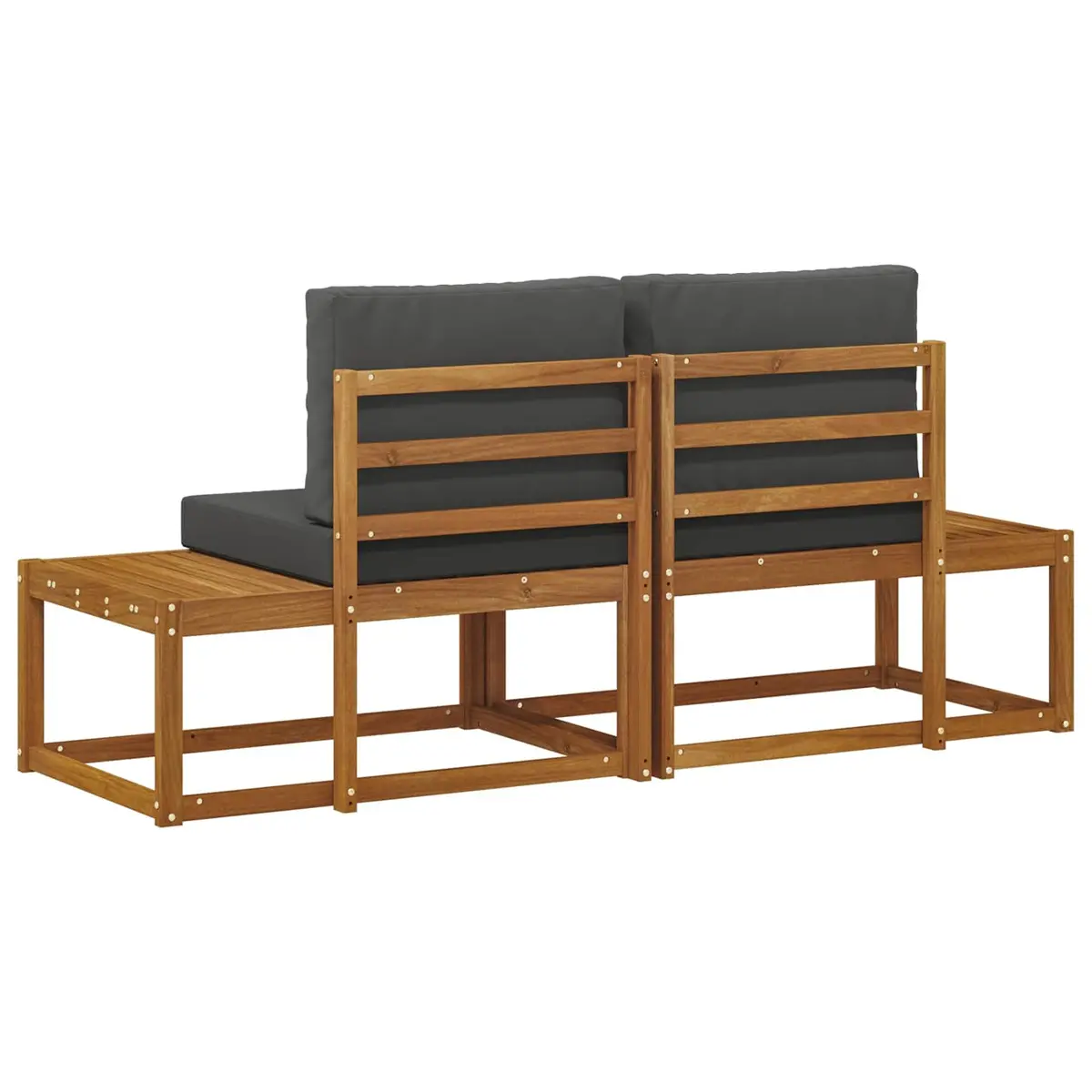 Brown Modular Outdoor Sofa 2 Piece Seating Unit