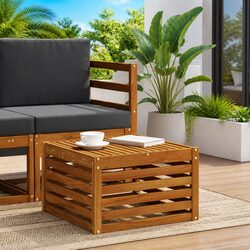 Durable Solid Acacia Wood Outdoor Table for Garden