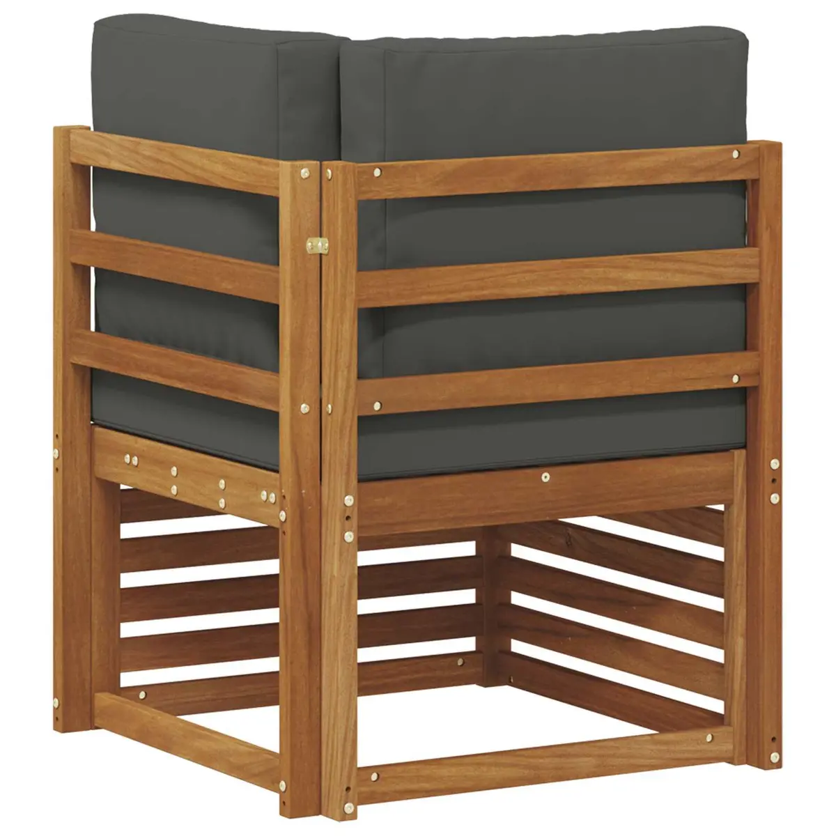 Solid Acacia Wood Outdoor Corner Sofa for Patios