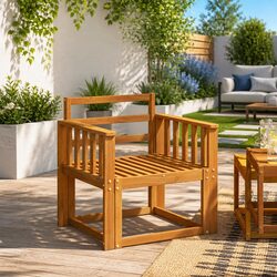 Durable Brown Armrests for Outdoor Furniture 60 x 6 x 61 cm