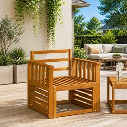 Durable Outdoor Armrests Set in Brown – 2 Pcs