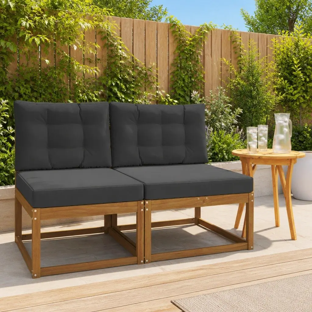 Solid Wood Modular Outdoor Middle Sofa for Patio