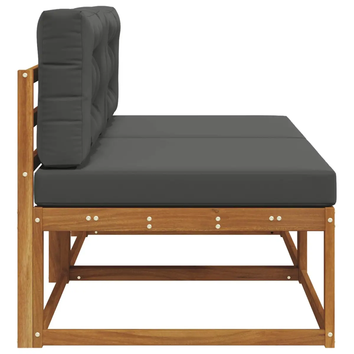 Brown Modular Outdoor Middle Sofa 2 Piece