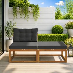 Stylish 2-Piece Modular Outdoor Sectional Sofa Set