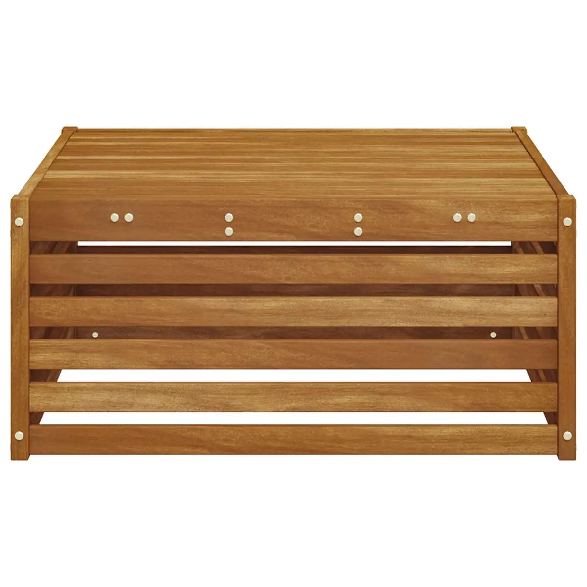 Outdoor Table Solid Acacia Wood 79x79x37cm Brown