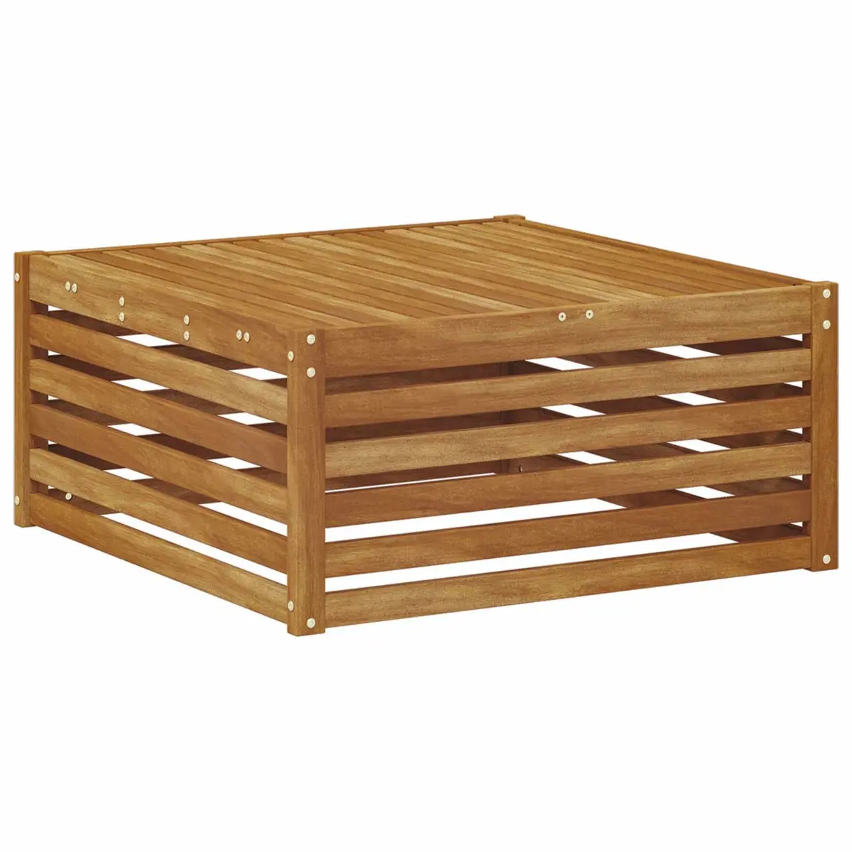 Outdoor Table Solid Acacia Wood 79x79x37cm Brown