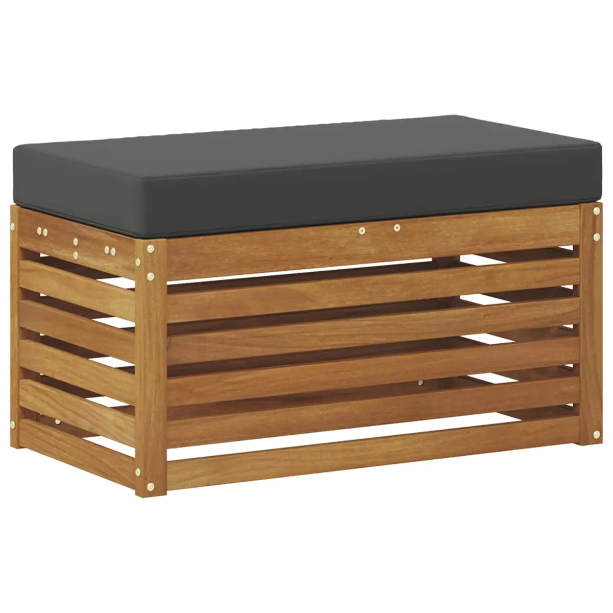 Outdoor Stool Bench Solid Acacia Wood Natural Brown