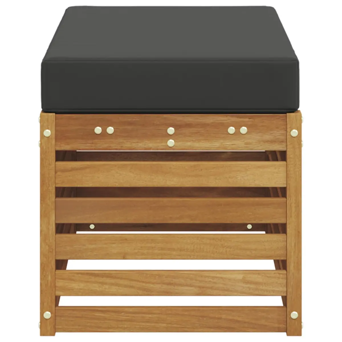 Outdoor Stool Bench Solid Acacia Wood Natural Brown