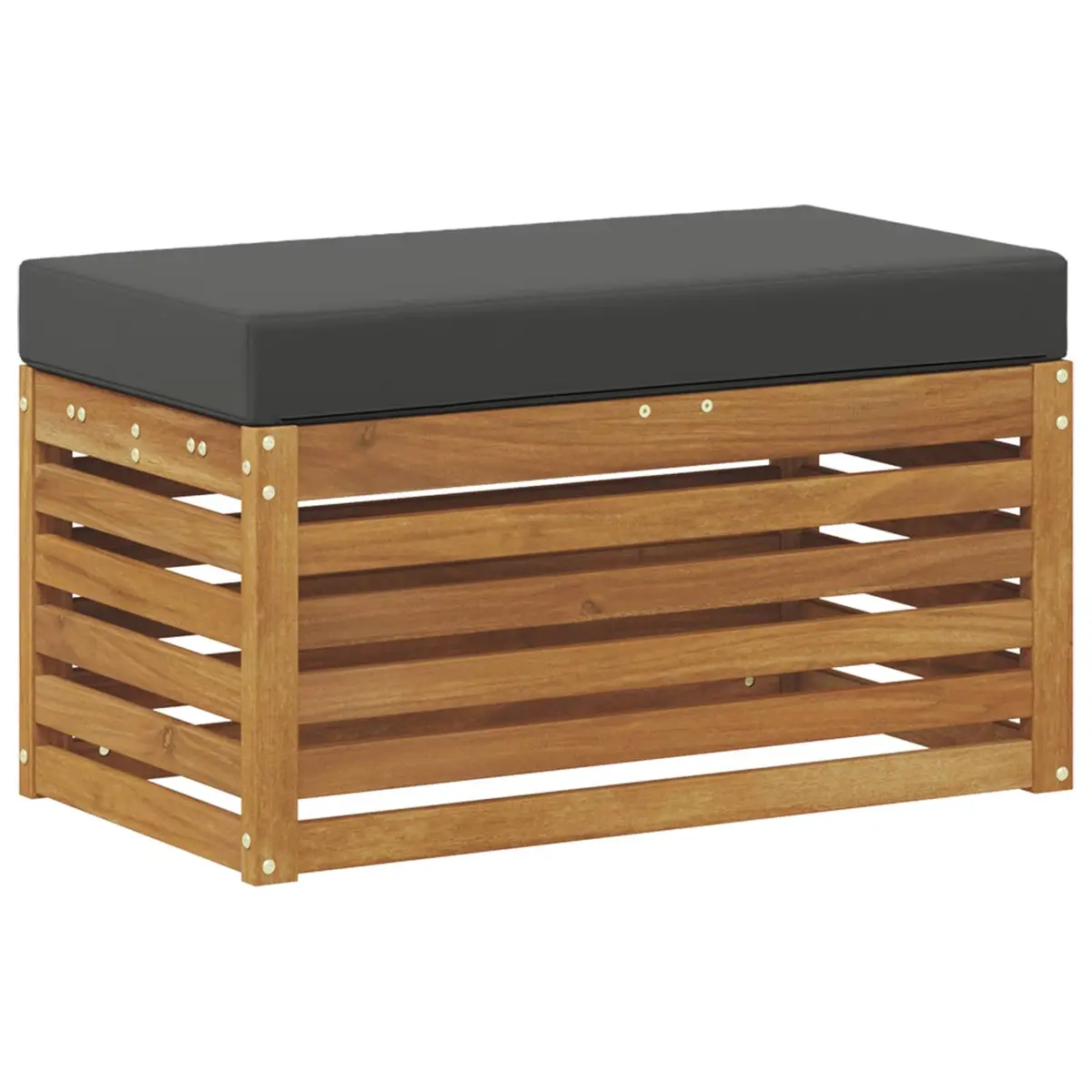 Outdoor Stool Bench Solid Acacia Wood Natural Brown