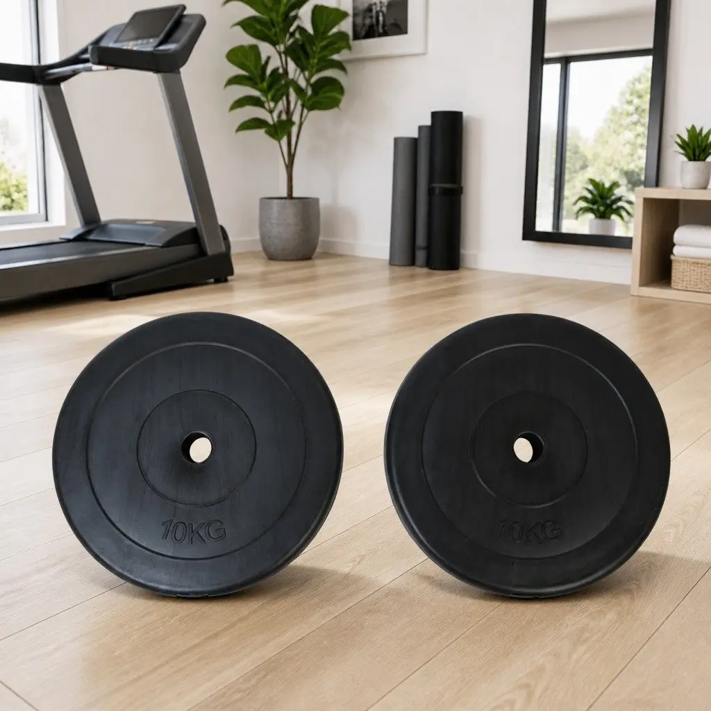 Weight Plates Plastic 10 kg Black Pair