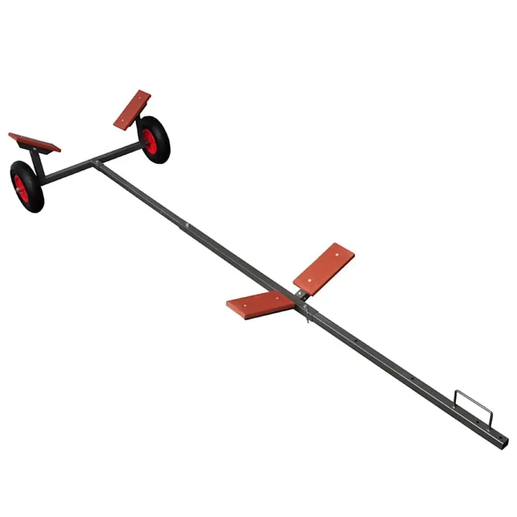 Boat Trailer Adjustable Frame Pneumatic Tyres Black 160 kg Capacity for Small Vessels