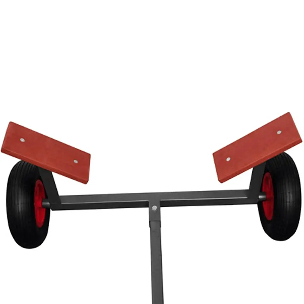 Boat Trailer Adjustable Frame Pneumatic Tyres Black 160 kg Capacity for Small Vessels