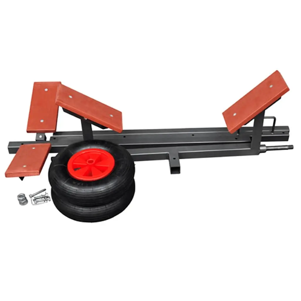 Boat Trailer Adjustable Frame Pneumatic Tyres Black 160 kg Capacity for Small Vessels
