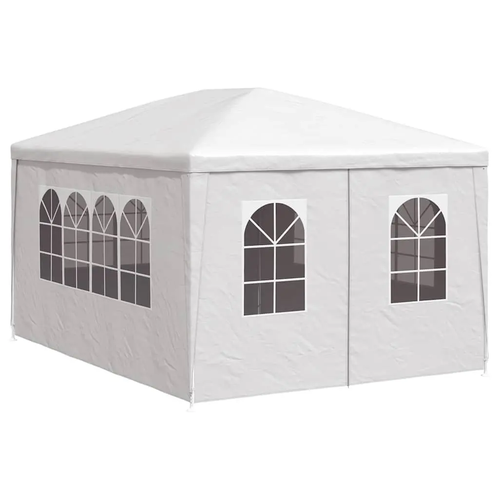 Party Tent Polyethylene 3x4m White Garden Gazebo Canopy