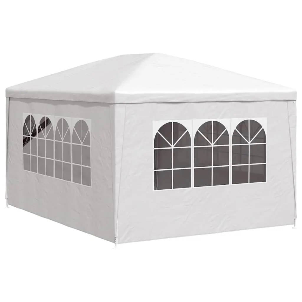 Party Tent Polyethylene 3x4m White Garden Gazebo Canopy
