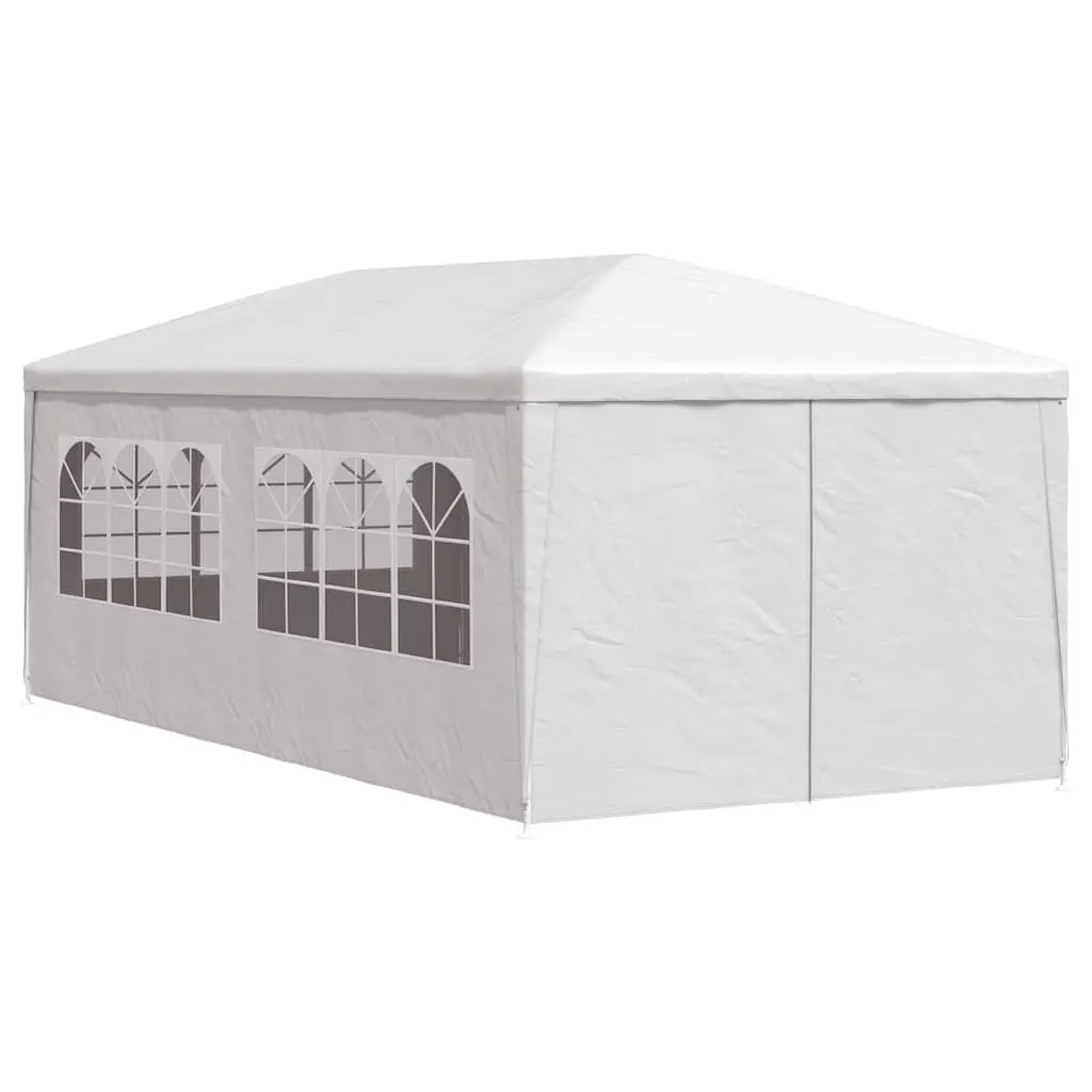 Party Tent Polyethylene 3x6m White Outdoor Marquee Gazebo Garden Canopy Pavilion