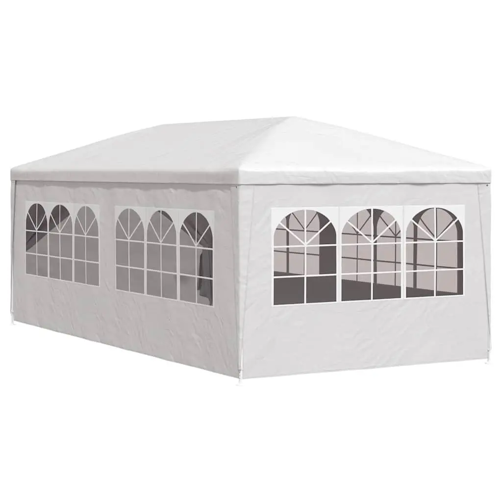 Party Tent Polyethylene 3x6m White Outdoor Marquee Gazebo Garden Canopy Pavilion